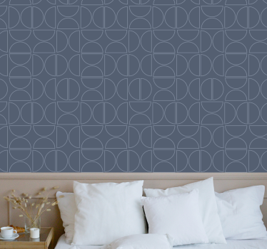 Carta da parati moderna motivo geometrico grigio - TenStickers