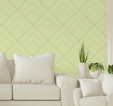 Carta da parati moderna motivo a chevron verde - TenStickers