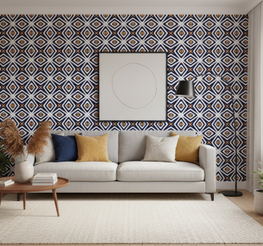 Carta da parati geometrica motivo a forma di diamante - TenStickers