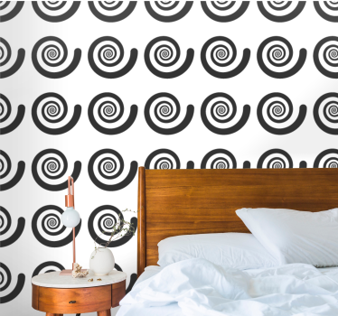 Carta da parati geometrica motivo a spirale - TenStickers