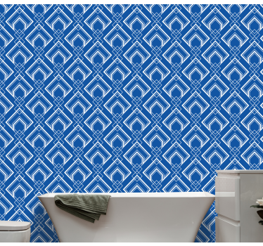 Carta da parati geometrica motivo geometrico blu - TenStickers