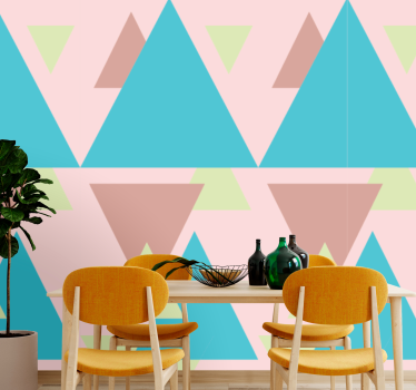 Carta da parati geometrica murale di forme geometriche - TenStickers