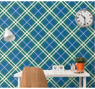 Carta da parati geometrica plaid geometrico - TenStickers