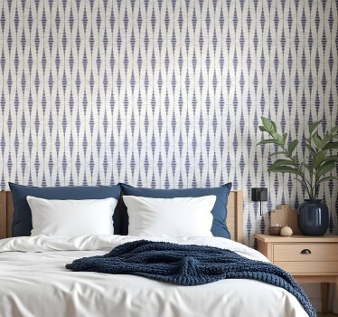 Carta da parati geometrica rabaul ikat blu navy - TenStickers