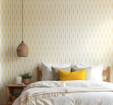 Carta da parati geometrica rabaul ikat giallo - TenStickers