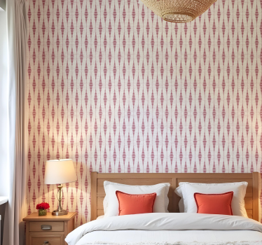 Carta da parati geometrica rabaul ikat rosso - TenStickers