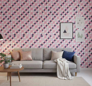 Carta da parati moderna armonia a motivi diamante - TenStickers