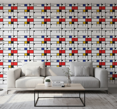 Carta da parati moderna arte geometrica mondrian - TenStickers