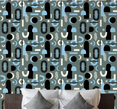Carta da parati moderna collage di forme geometriche - TenStickers