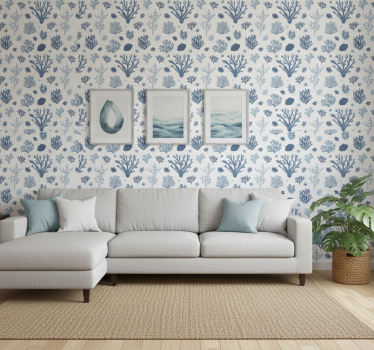 Carta da parati moderna coralli moderni stile hampton - TenStickers