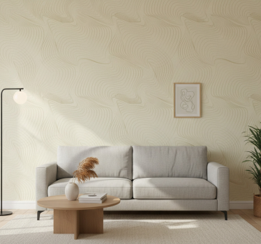Carta da parati moderna curve japandi - TenStickers