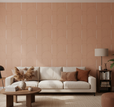 Carta da parati moderna design a curve geometriche - TenStickers