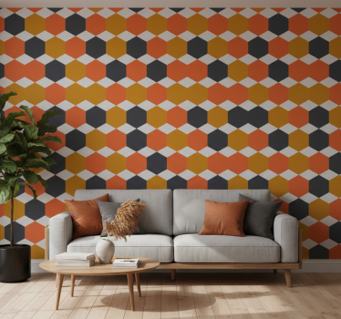Carta da parati moderna design a motivo esagonale - TenStickers