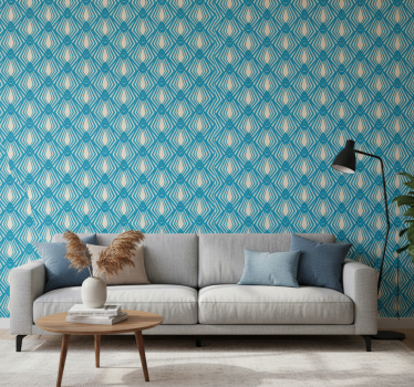 Carta da parati moderna design astratto blu minimalista - TenStickers