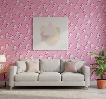 Carta da parati moderna fulmine rosa - TenStickers