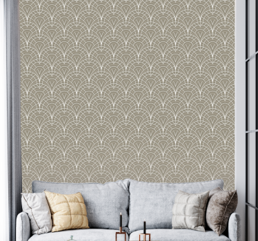 Carta da parati moderna modelli di linee curve - TenStickers