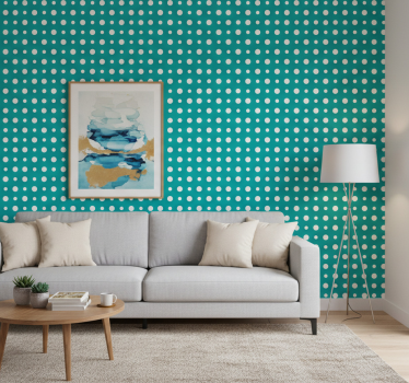 Carta da parati moderna motivo a pois blu - TenStickers