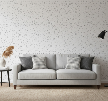 Carta da parati moderna motivo forme bianco e nero - TenStickers