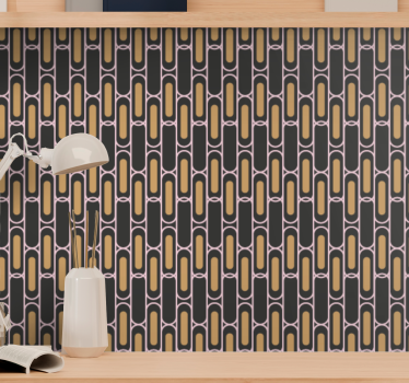 Carta da parati moderna motivo geometrico verticale rosa e marron - TenStickers