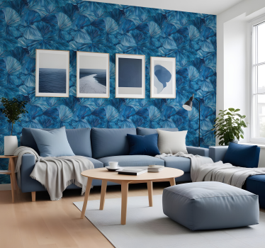 Carta da parati moderna punti visivi blu - TenStickers