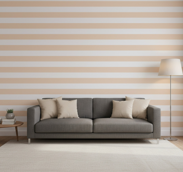 Carta da parati moderna righe beige sottili - TenStickers