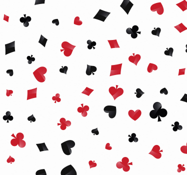 Carta da parati camera ragazzi simboli delle carte - TenStickers