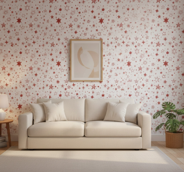 Carta da parati moderna stella rossa acquerello - TenStickers