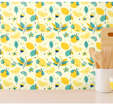 Carta da parati natura botaniche di agrumi - TenStickers