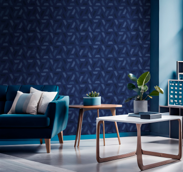 Carta da parati Navy UK motivo a triangoli - TenStickers