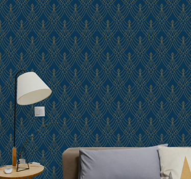 Carta da parati moderna elegante design a foglia - TenStickers
