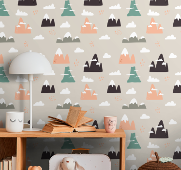 Carta da parati cameretta montagne scandinave - TenStickers