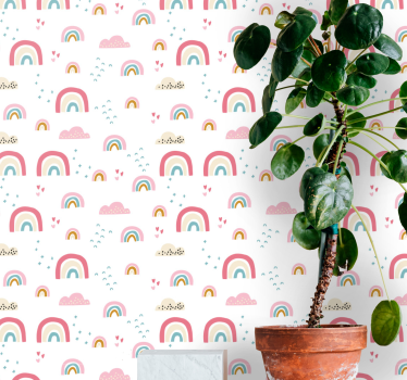 Carta da parati camera da letto con arcobaleni - TenStickers