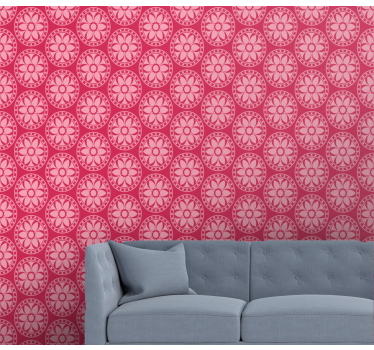carta da parati pois Cerchi coreani rosa - TenStickers