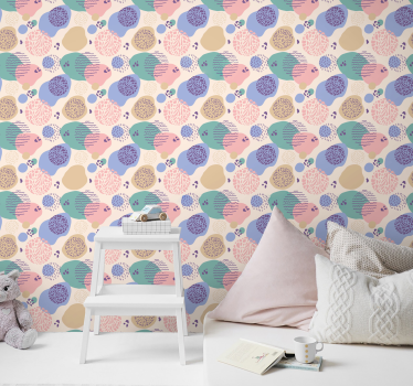 Carta da parati pois miscela di texture a pois - TenStickers