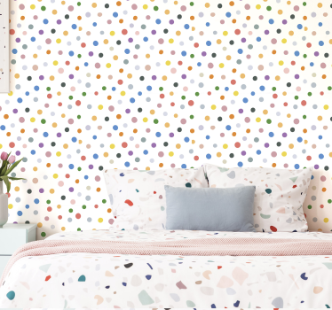 Carta da parati con stile a pois colorati - TenStickers