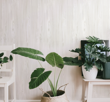 Carta da parati stile rustico legno bianco - TenStickers