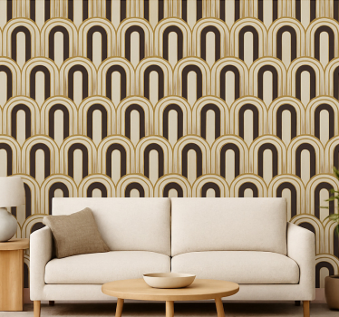 Carta da parati vintage texture archi art déco degli anni '70 - TenStickers