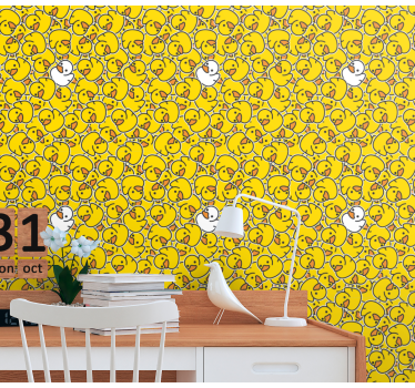 Parati moderni Diversa anatra bianca carina - TenStickers