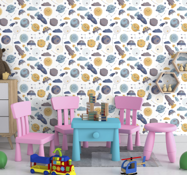 Spazio per bambini carta da parati - TenStickers
